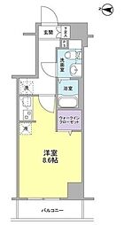 ウィルテラス深川住吉 2階ワンルームの間取り