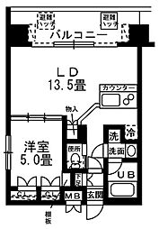 レジディア錦糸町 11階1LDKの間取り