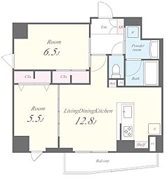 サントゥール駒込 3階2LDKの間取り
