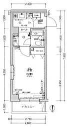 エクセリア阿佐ヶ谷 6階1Kの間取り