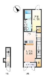 アイル八王子 1LDKの間取図画像