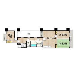 せんぼん有彩館 2階3LDKの間取り