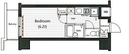 ガラ・シティ高田馬場 1Kの間取図画像