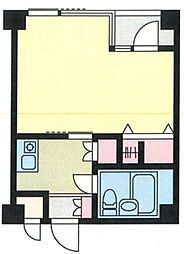 プレステージ駒場 1階1Kの間取り