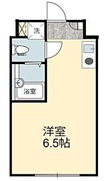 パークシード町屋 3階ワンルームの間取り