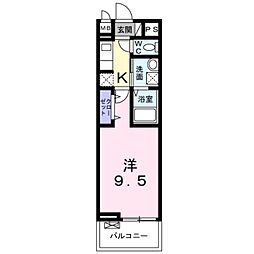 ボナールさざんか 1Kの間取図画像