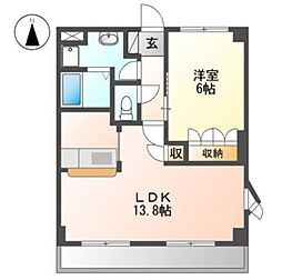 フォレストヴィラ2 1LDKの間取図画像