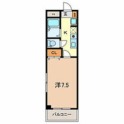 JCSOUTH志木2932 1Kの間取図画像
