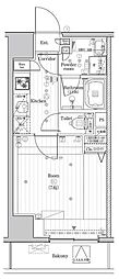 プレミアムキューブG市谷甲良町 1Kの間取図画像