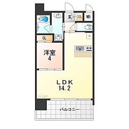 Osaka Metro長堀鶴見緑地線 大正駅 徒歩12分の賃貸マンション 11階1LDKの間取り