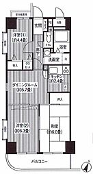 グランシエロ川口本町 1階3DKの間取り