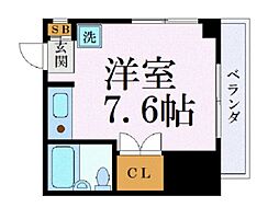 東京メトロ副都心線 要町駅 徒歩11分の賃貸マンション 2階ワンルームの間取り
