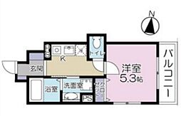 Serena MachiyaII 1階1Kの間取り