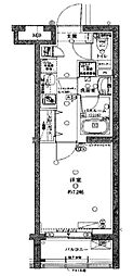 クレヴィスタ池袋ウエスト 2階1Kの間取り