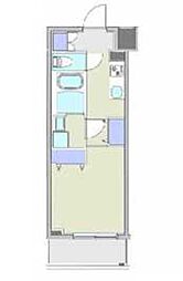 東急多摩川線 矢口渡駅 徒歩2分の賃貸マンション 6階1Kの間取り