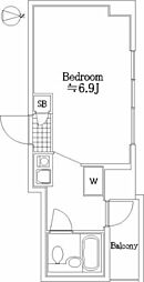 ライオンズマンション八王子第2 ワンルームの間取図画像