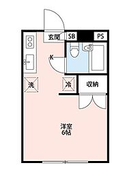エスポアール ワンルームの間取図画像