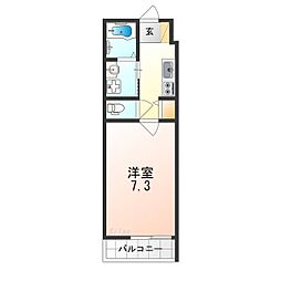 Osaka Metro四つ橋線 北加賀屋駅 徒歩6分の賃貸アパート 1階1Kの間取り