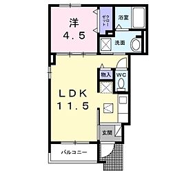 フォンターナ西大路 1LDKの間取図画像