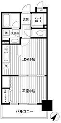 カインドステージ川越 1LDKの間取図画像