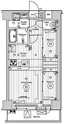 東武伊勢崎線 五反野駅 徒歩10分の賃貸マンション 6階2LDKの間取り