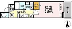 間取図画像 1K