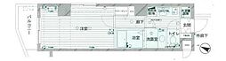 パークウェル白金 1Kの間取図画像