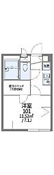 レオパレスLaGrazia 1Kの間取図画像