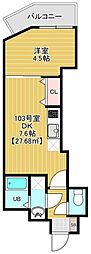 金太郎ヒルズ372 103 2DKの間取図画像