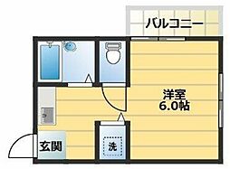 JR京浜東北・根岸線 赤羽駅 徒歩9分の賃貸アパート 2階1Kの間取り