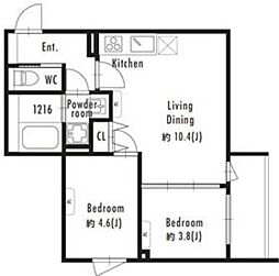 ＧＲＡＮ ＰＡＳＥＯ 駒場東大前 2階2LDKの間取り