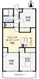 クレール・はけの原 3LDKの間取図画像