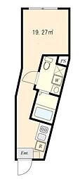 Premiere三軒茶屋 ワンルームの間取図画像