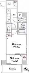 ロイジェント大山西町 2Kの間取図画像