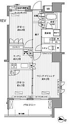 ｒａｐｐｏｒｔ ＭＳ 2階2LDKの間取り