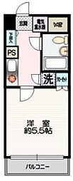 クリオ二俣川参番館 1Kの間取図画像