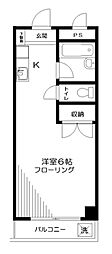 熊の前ビル ワンルームの間取図画像