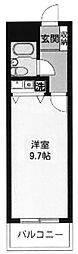 ヒルズ沢渡 ワンルームの間取図画像