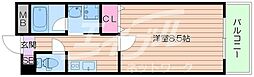 オルゴグラート鶴見 1Kの間取図画像