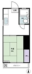コーポ希 2階1DKの間取り