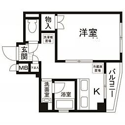 Ｐａｓｓａｔ 2階1Kの間取り