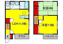 ハイムO・K 2LDKの間取り