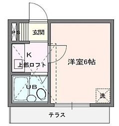 スクエア二和向台No.2 1Kの間取図画像