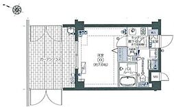 フェニックス西蒲田 1階1Kの間取り