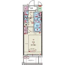 ファーストフィオーレ尼崎グランウエスト 1Kの間取図画像