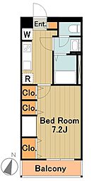 京王相模原線 京王堀之内駅 徒歩8分の賃貸アパート 1階1Kの間取り