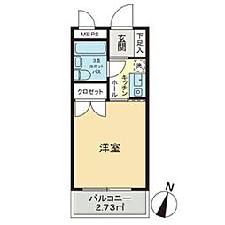ライオンズマンション相武台前第5 1Kの間取図画像
