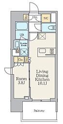 クレストコート王子 1LDKの間取図画像