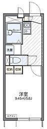レオパレステン 1階1Kの間取り