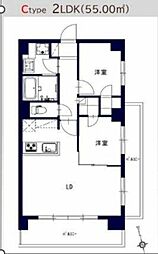 ファミルート八王子 2LDKの間取図画像